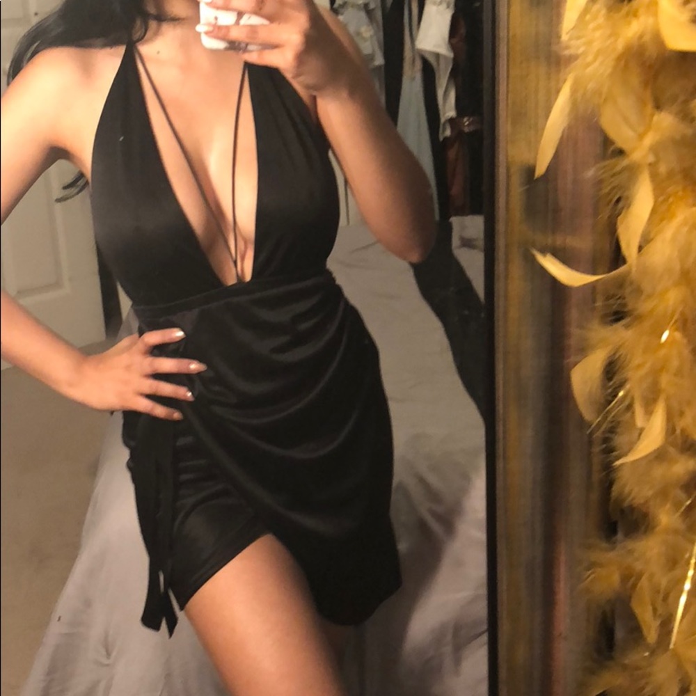 Black mini dress